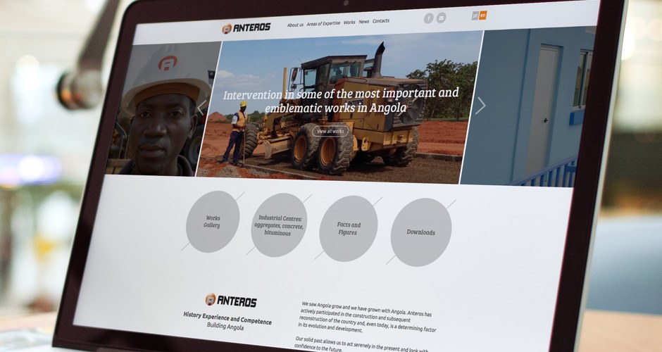 Website Anteros Angola – responsivo e em inglês